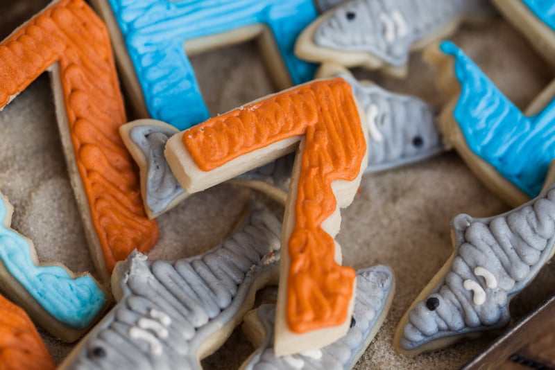 Shark-Themed Birthday Party by Jenny Cookies