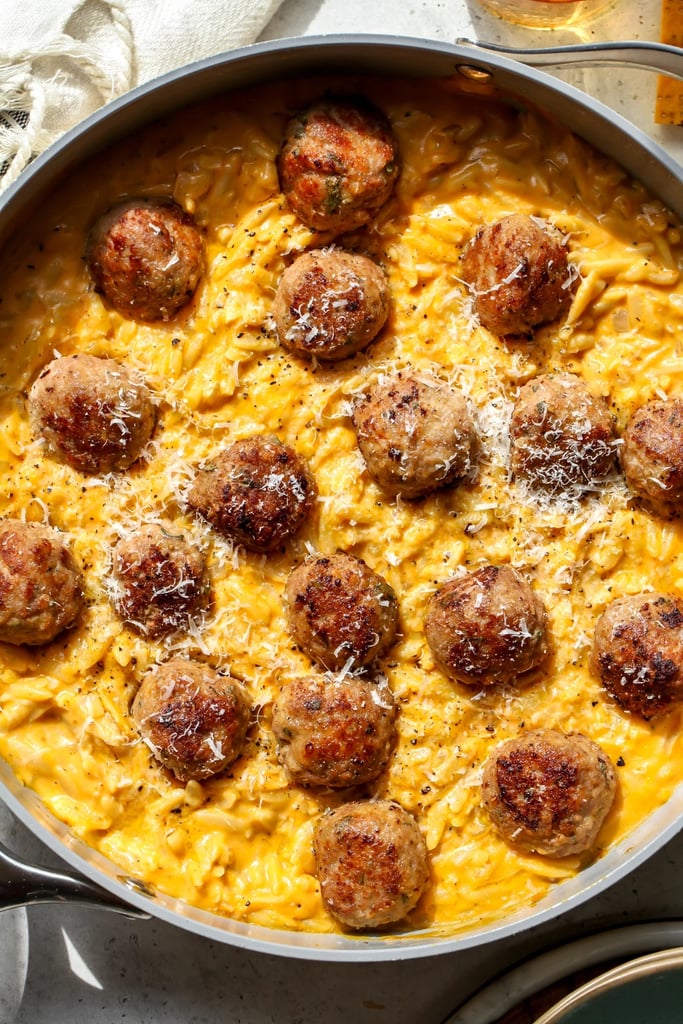 Sage Turkey Meatballs With Pumpkin Orzo