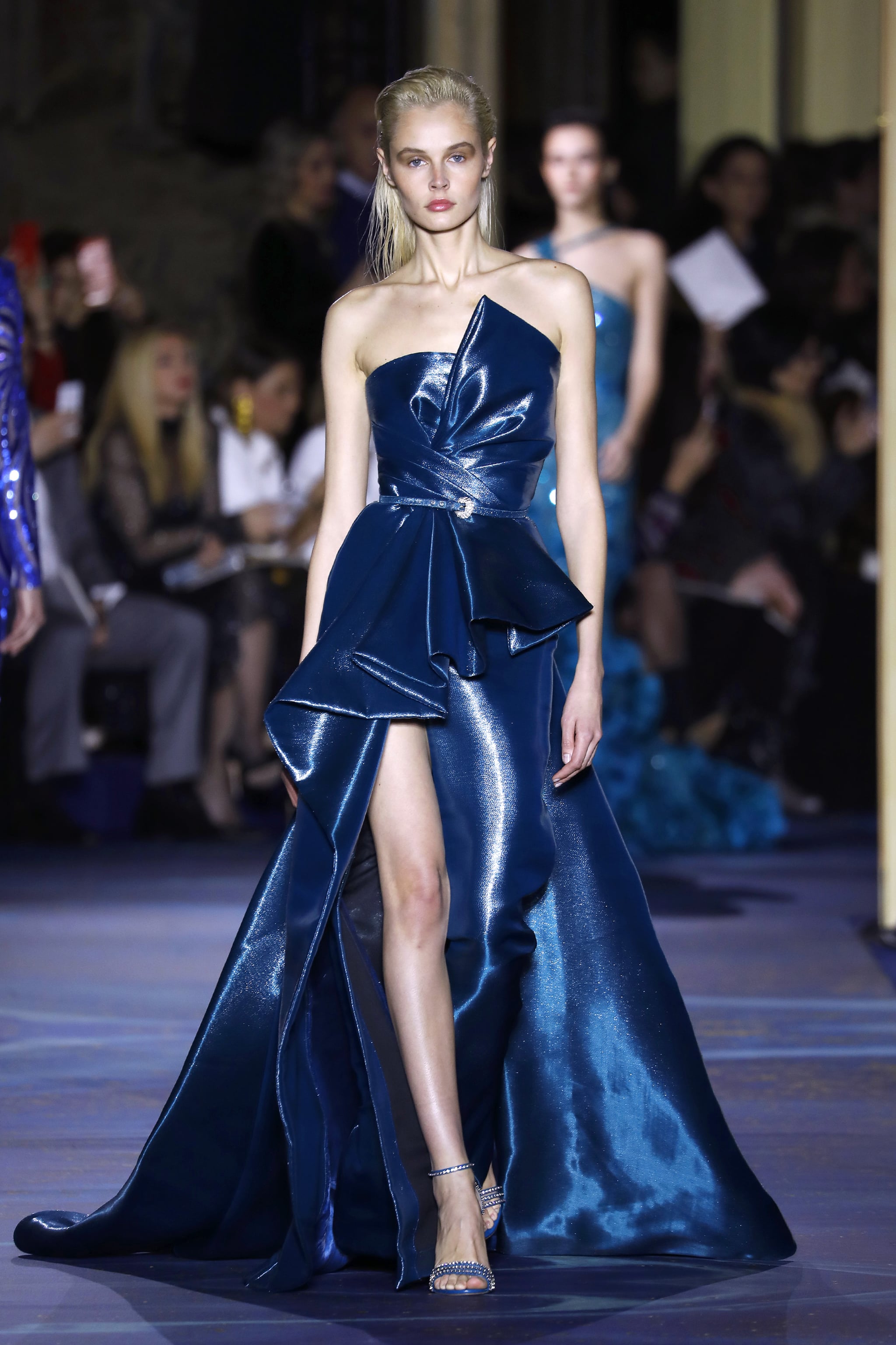 haute couture zuhair murad blue dress