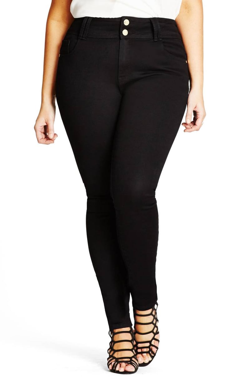 City Chic Asha High Waisted Skinny Jeans