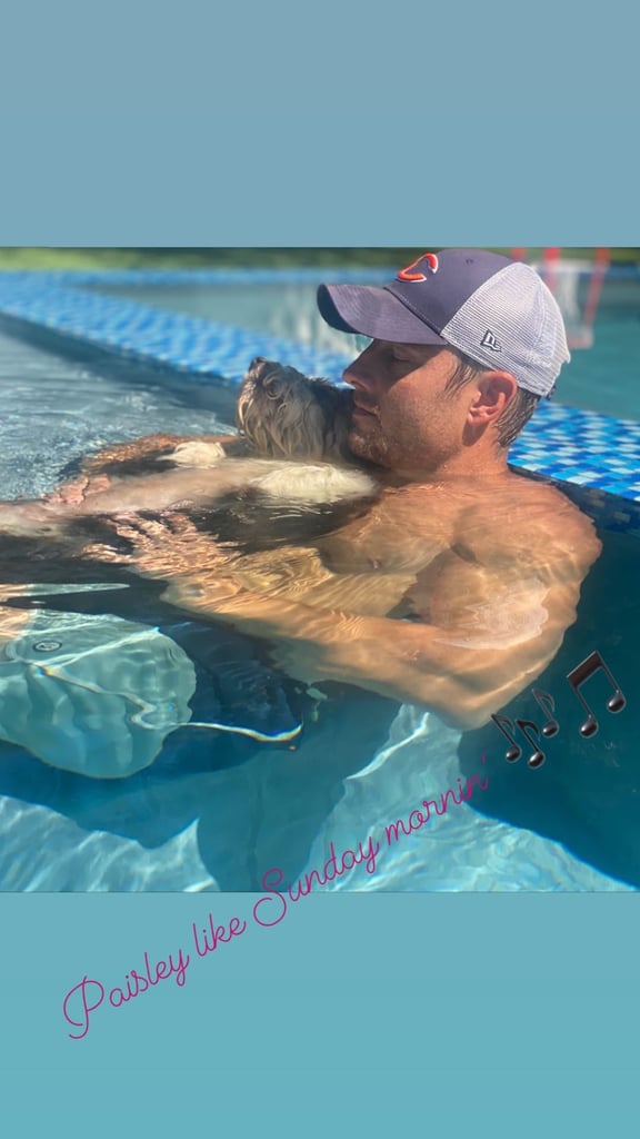 Justin Hartley and Sofia Pernas Pool Day Instagram Photos