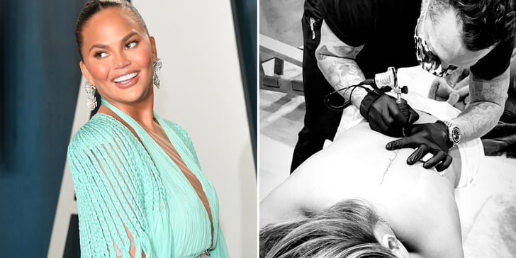 Chrissy Teigen Gets Sexy Spine Tattoo of John Legend's Lyric | POPSUGAR Beauty UK