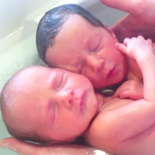 Newborn Twins Don't Know They've Been Born