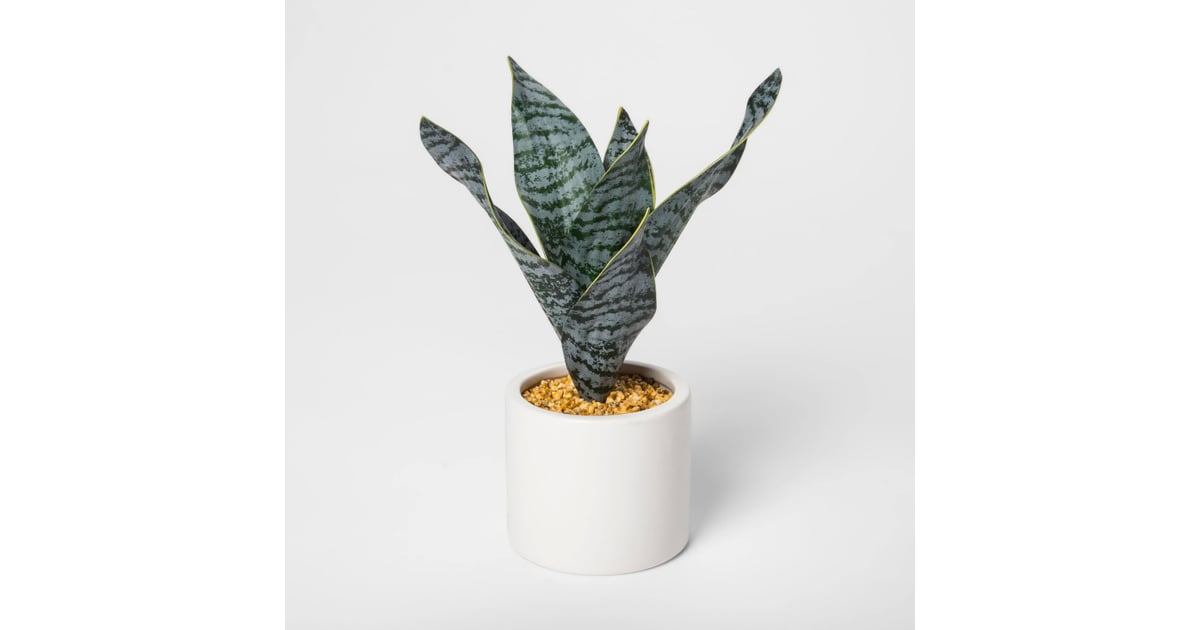 Artificial Snake Plant in Pot Best Target Decor Under 50 POPSUGAR
