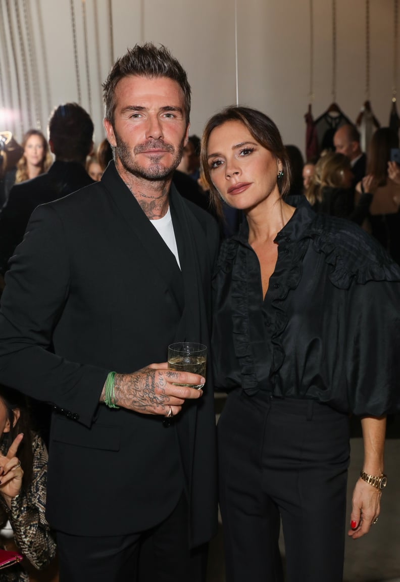 LONDON, ENGLAND - SEPTEMBER 30:  David and Victoria Beckham attend Victoria Beckham and Sotheby's celebration of Andy Warhol with Don Julio 1942 at her Dover Street store, on September 30, 2019 in London, England. (Photo by Darren Gerrish/WireImage for Wh