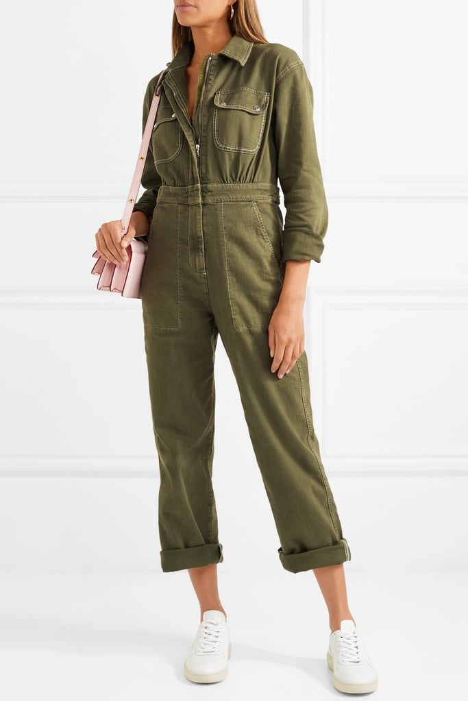 ALEXACHUNG Denim Jumpsuit