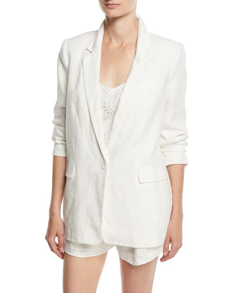 Joie Kishina One-Button Linen Blazer