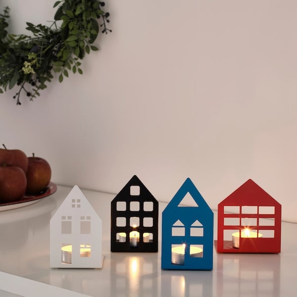 Vinterfest House Tealight Holders Set