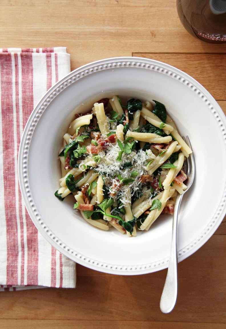 Spinach, Bacon, and Pasta