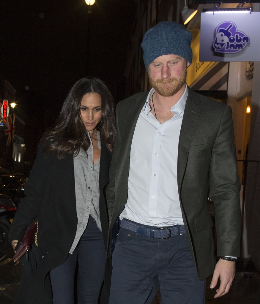 Meghan and Harry Walks together after a Dinner Date 