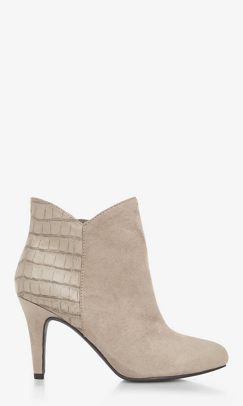 Express Crocodile Backed Heeled Bootie