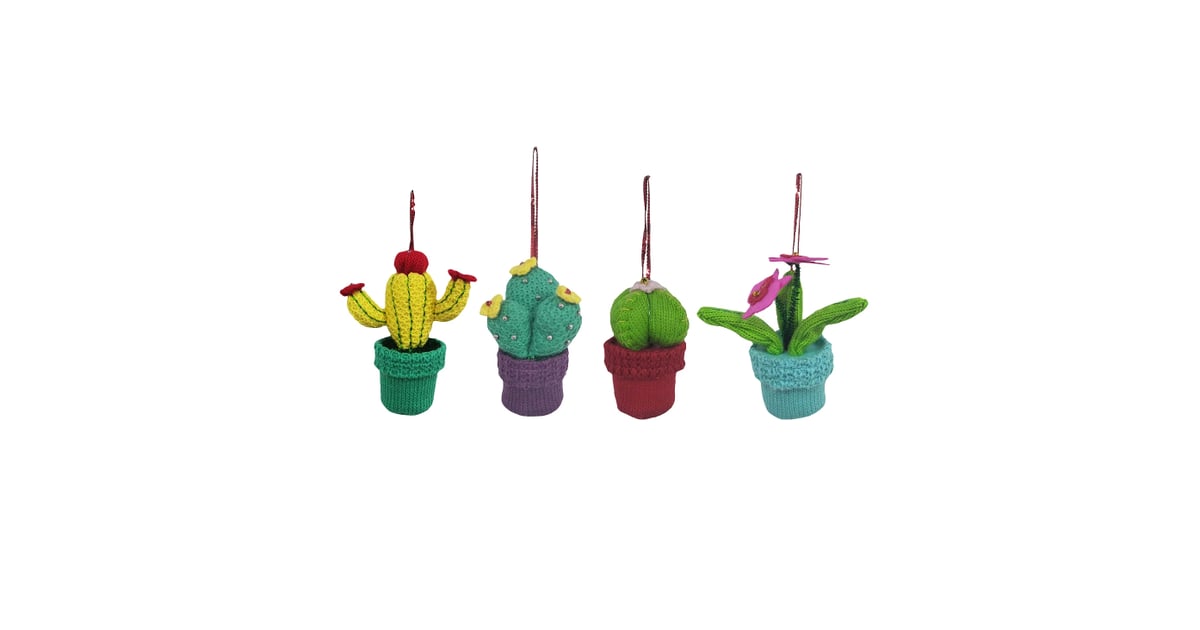4ct Jingle City Knit Cactus Christmas Ornament Set | Best ...