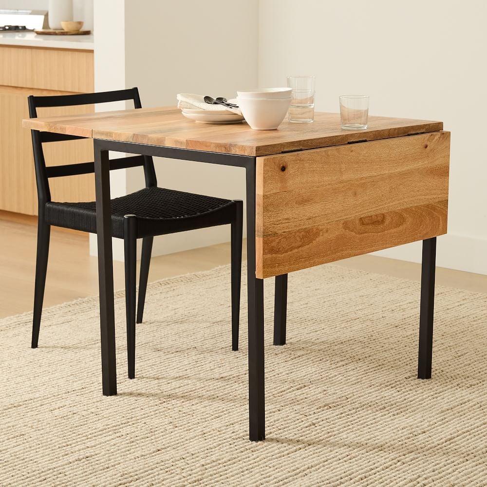 Extendable Dining Table For Small Spaces: West Elm Box Frame Drop Leaf Expandable Table