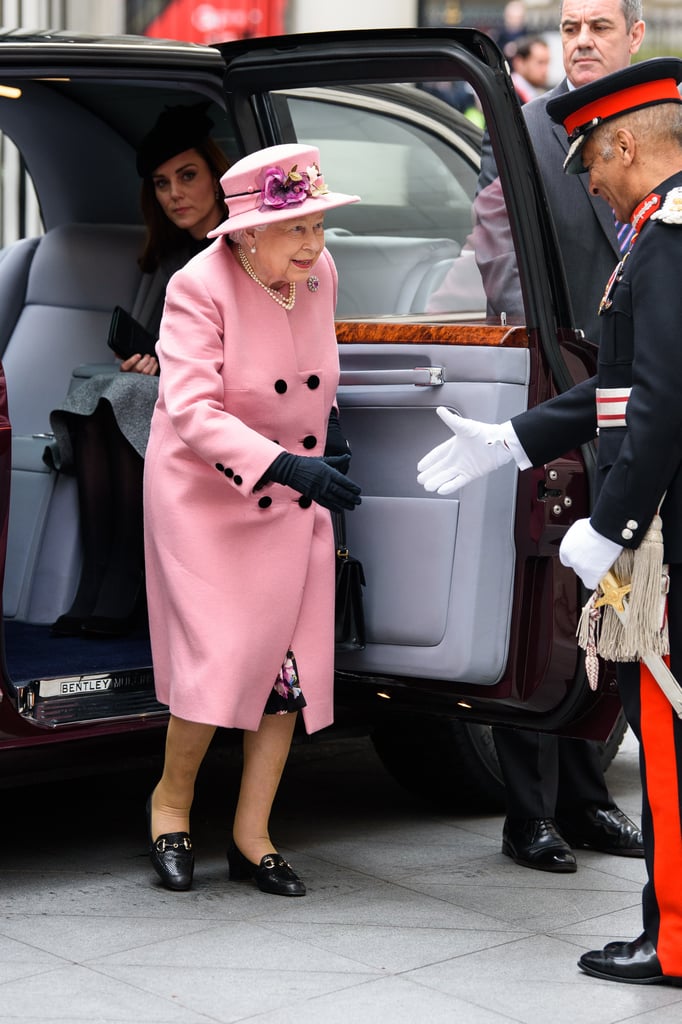 Kate Middleton and Queen Elizabeth II King College March