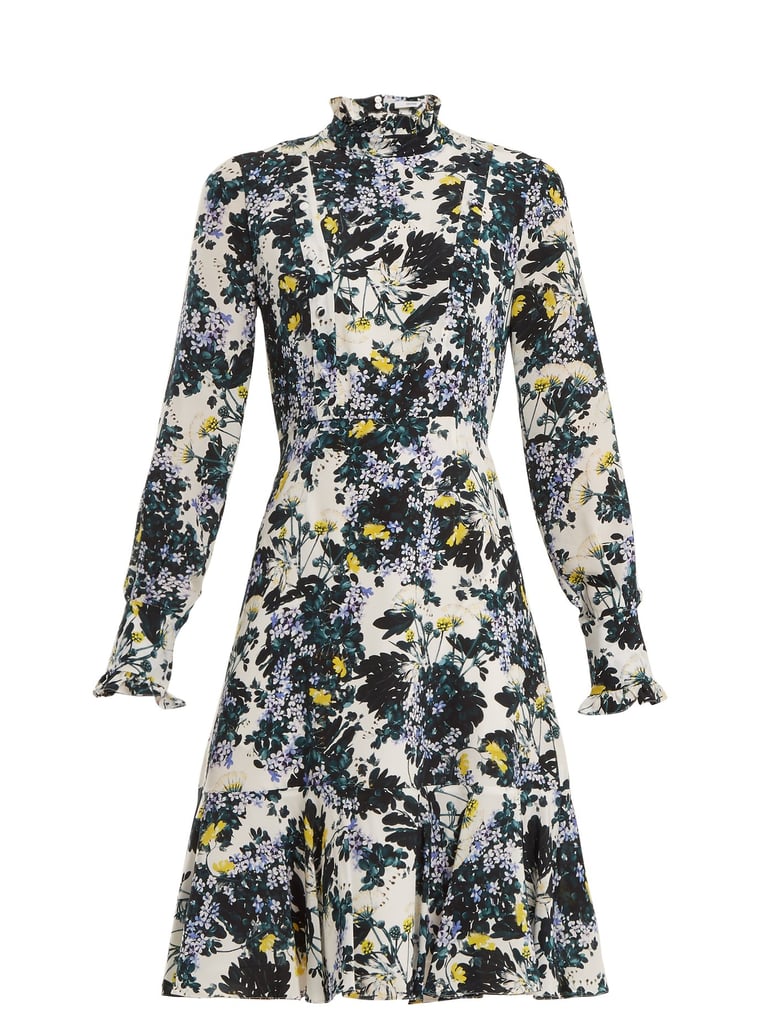 Erdem Bernette Floral-Print Silk Crepe de Chine Dress