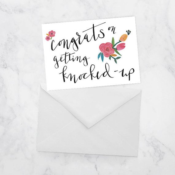 Knocked Up Pregnancy Card