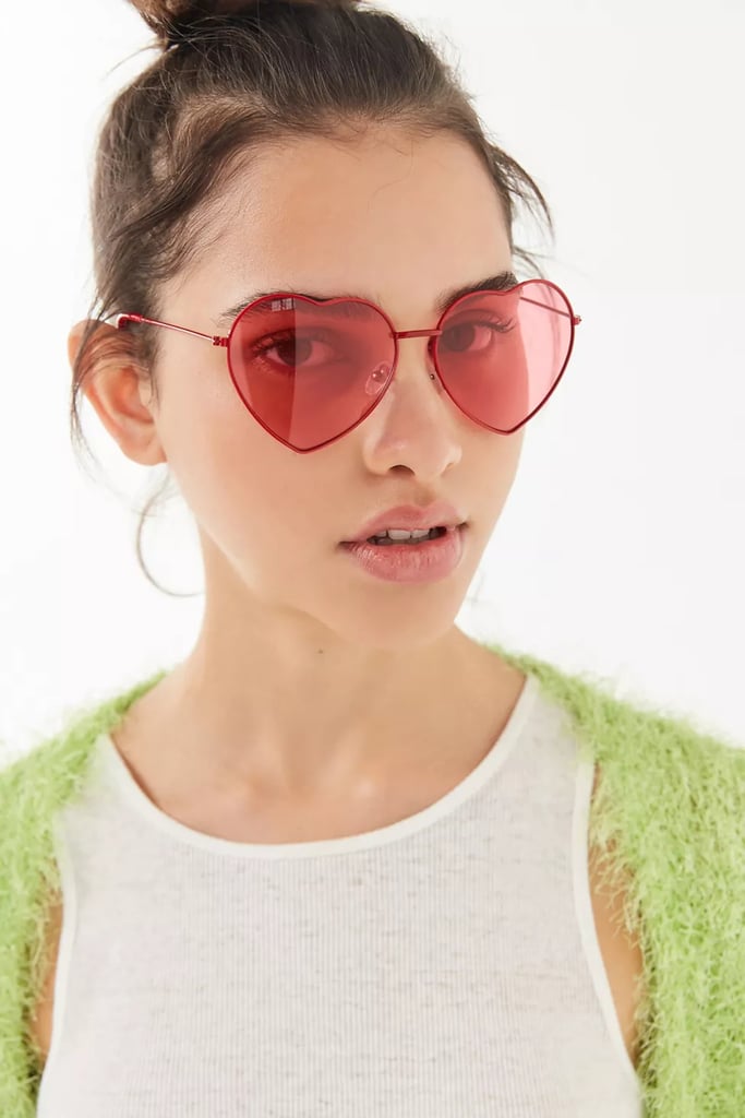 Urban Outfitters Metal Heart Sunglasses