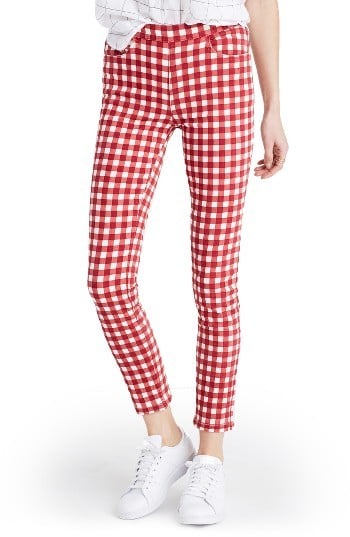 Madewell High Riser Gingham Crop Skinny Pants