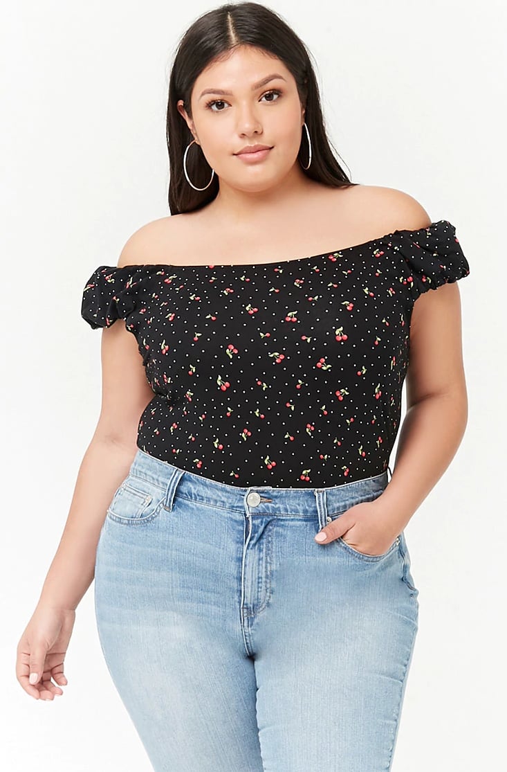 Forever 21 Plus Size Cherry Graphic Print Top