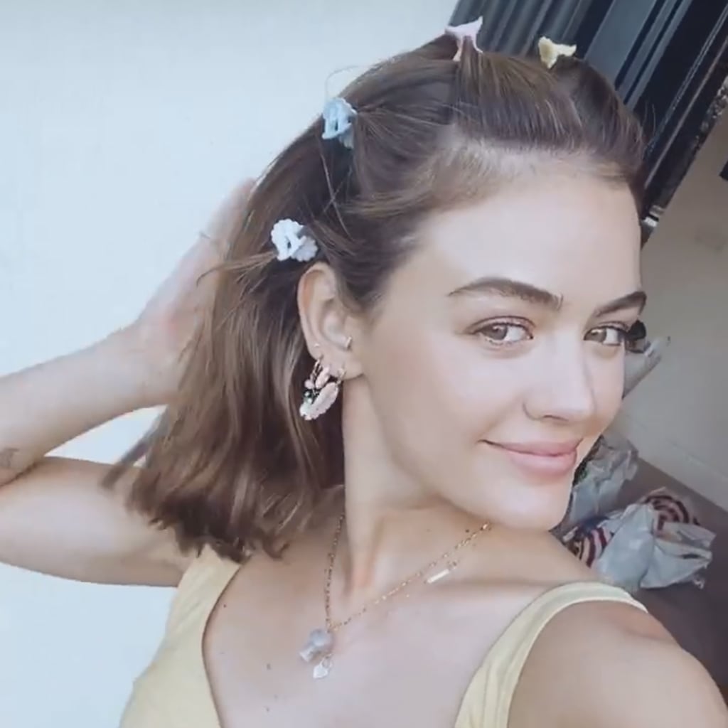 Lucy Hale Dusted Off the Ole Butterfly Clip Hair Trend: "The Year Is 2000"