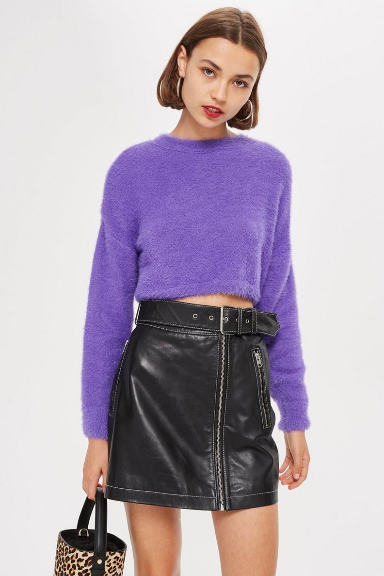 Topshop Fluffy Super Cropped Jumper