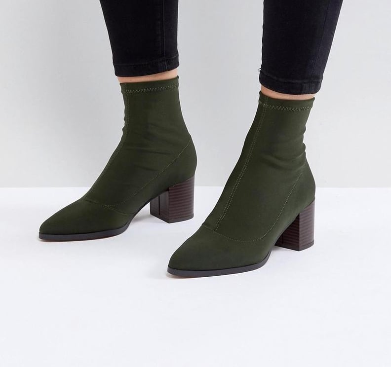 ASOS Ricky Mid Heeled Sock Boots