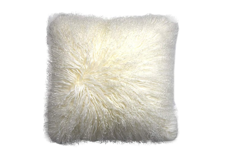 ROSE FEATHER Real 100% Tibetan Mongolian Lamb Sheepskin Wool Fur Super Soft Plush Leather Pillowcase