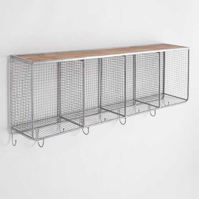 Metal and Wood Braedyn Wall Storage