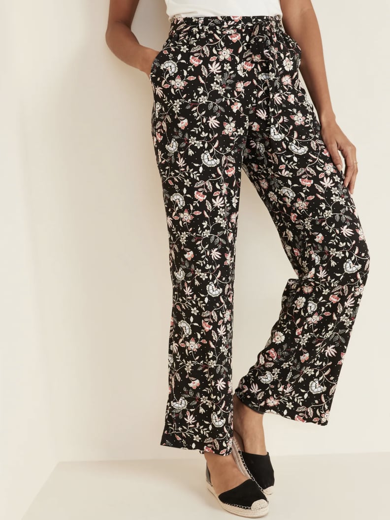 High-Waisted Tie-Belt Soft Pants