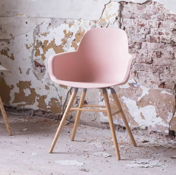 Ella James Scandinavian Blush Pink Dining Chair