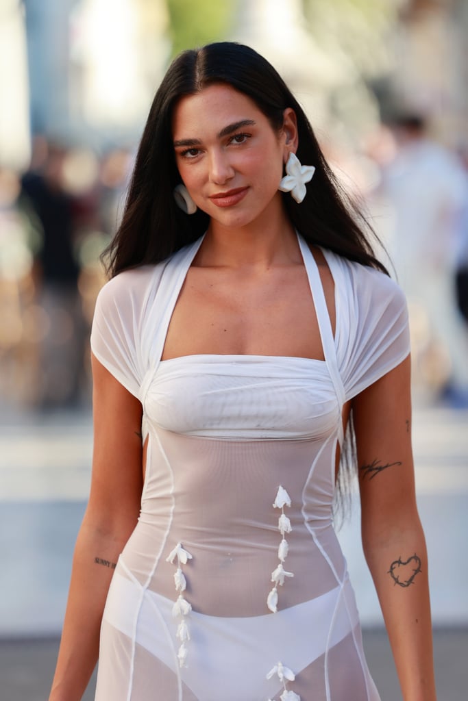 Dua Lipa Wears a White Dress to the Jacquemus Wedding