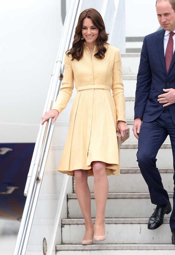 Kate Wearing Her Emilia Wickstead Coat For the Arrival in Bhutan