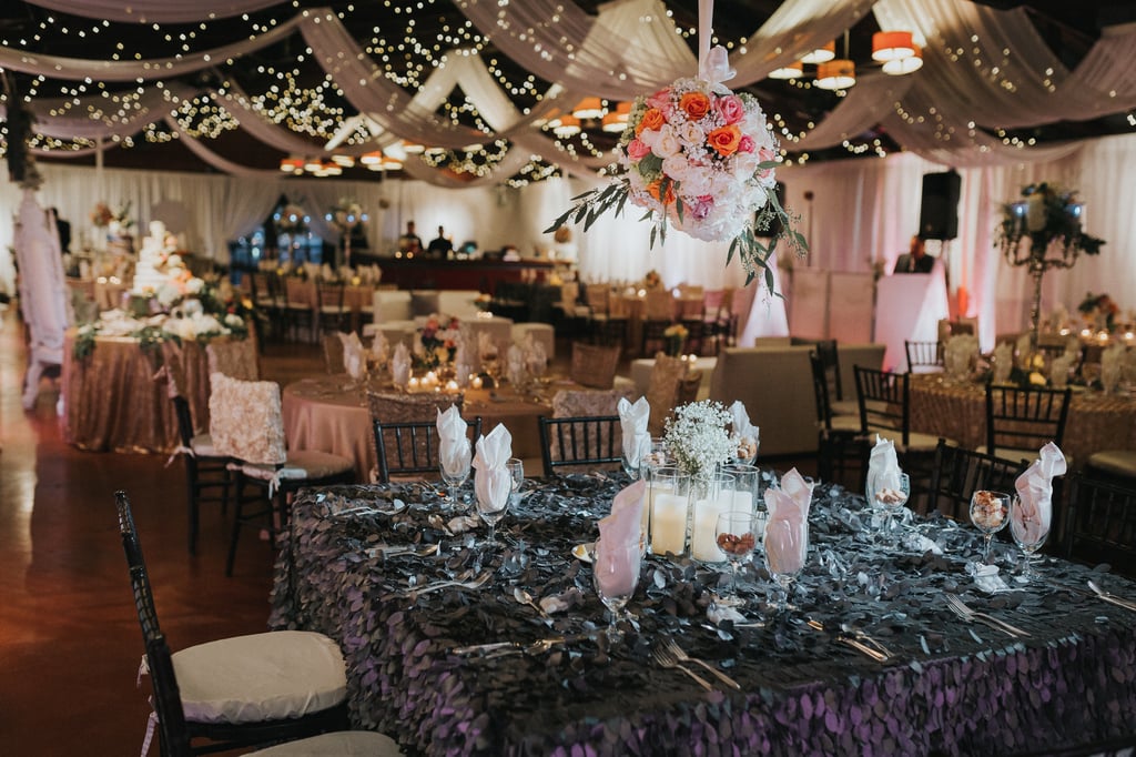 Elegant Wedding Reception With Blush and Gray Colors