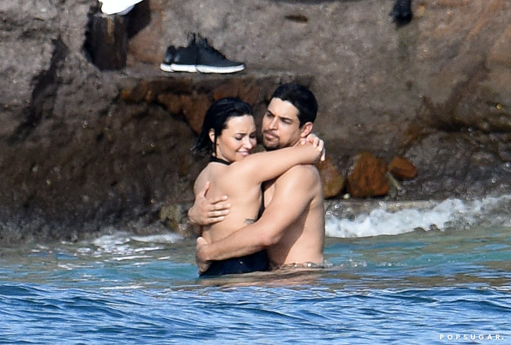 Demi Lovato and Wilmer Valderrama Kissing in St. Barts 2015