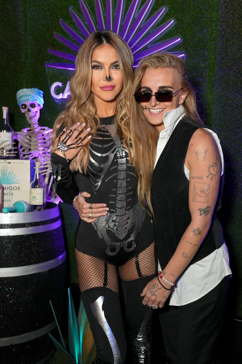 Chrishell Stause as a Sexy Skeleton and G Flip as Jack Skellington
