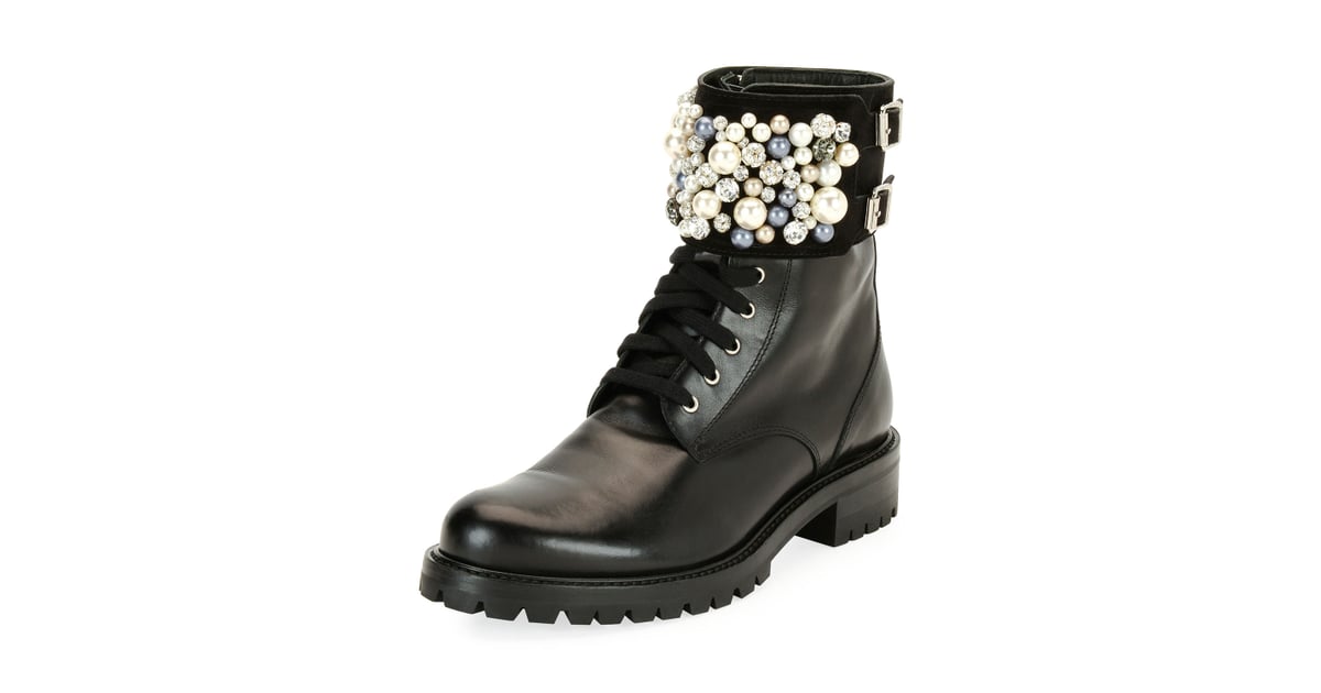 rene caovilla combat boots