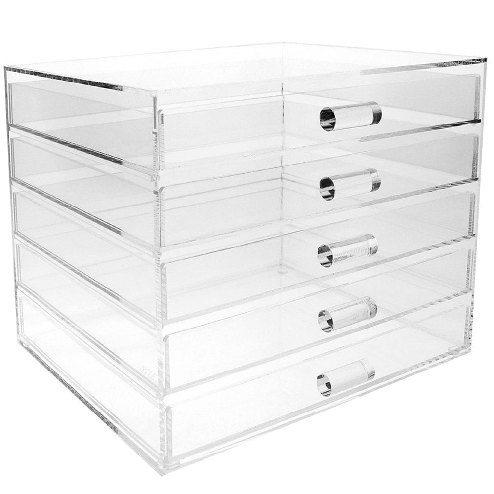 Ikee Design Premium Acrylic 5 Drawer Makeup Organizer 100 Gifts