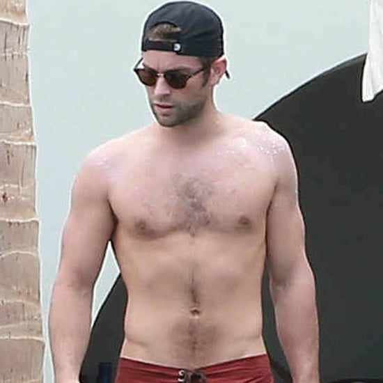 Shirtless Chace Crawford With Tony Romo in Mexico May 2015