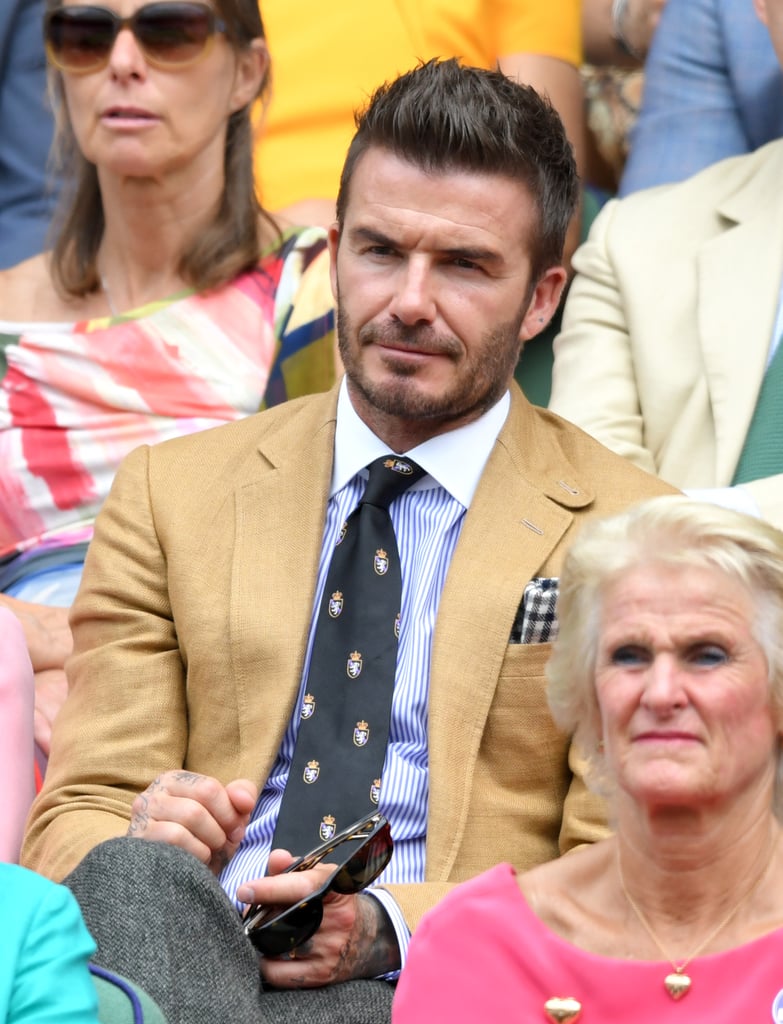 David Beckham and Claire Foy With Their Moms at Wimbledon