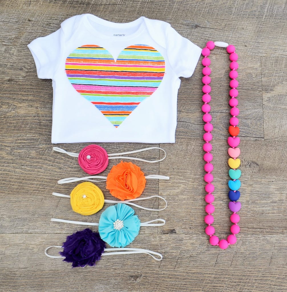 Rainbow Heart Onesie Gift Set