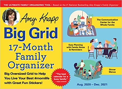 2021 Amy Knapp's Big Grid Family Organiser Wall Calendar