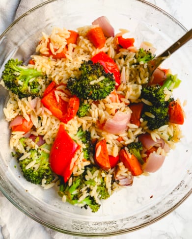 Roasted Vegetables with Orzo