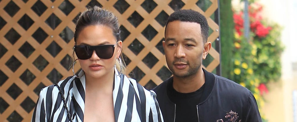 Chrissy Teigen Is 1 Hot Mama in This Sexy, Low-Cut Dress