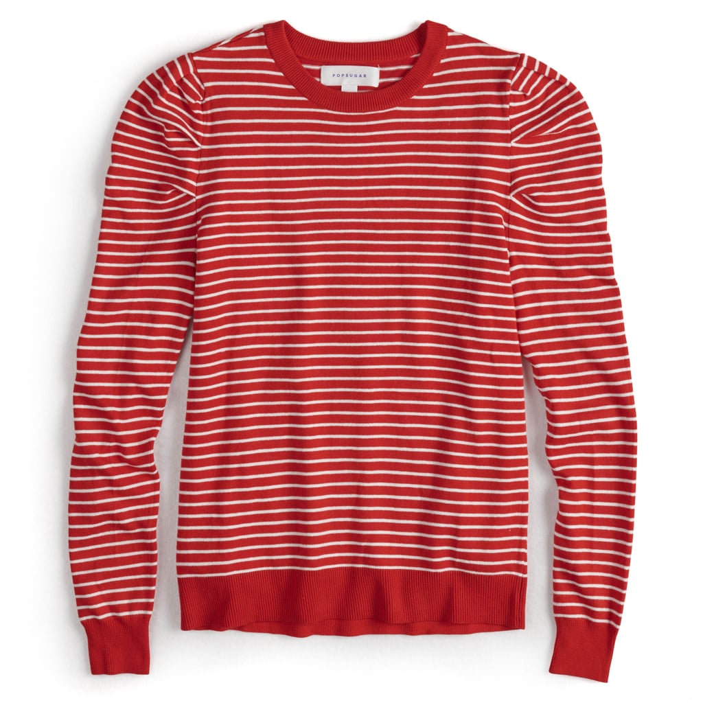 Striped Puff-Sleeve Sweater