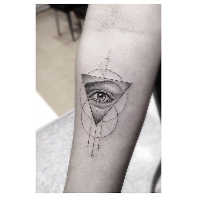 Katy Perry Eye Geometric Design Planet Teardrop Wrist Tattoo  Steal Her  Style
