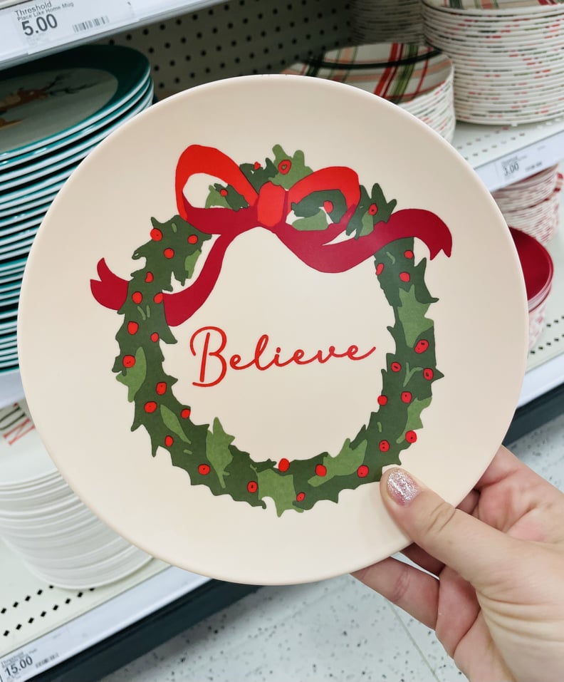 Christmas Spirit: Threshold Melamine Believe Layering Plate