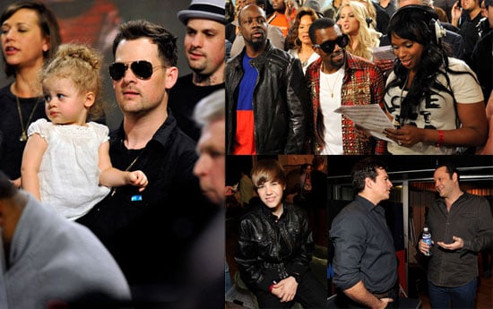 Photos of Nicole Richie, Joel Madden, Harlow Madden, Jennifer Hudson, Justin Bieber, and Jonas Brothers Recording a Haiti Single 2010-02-02 08:32:10