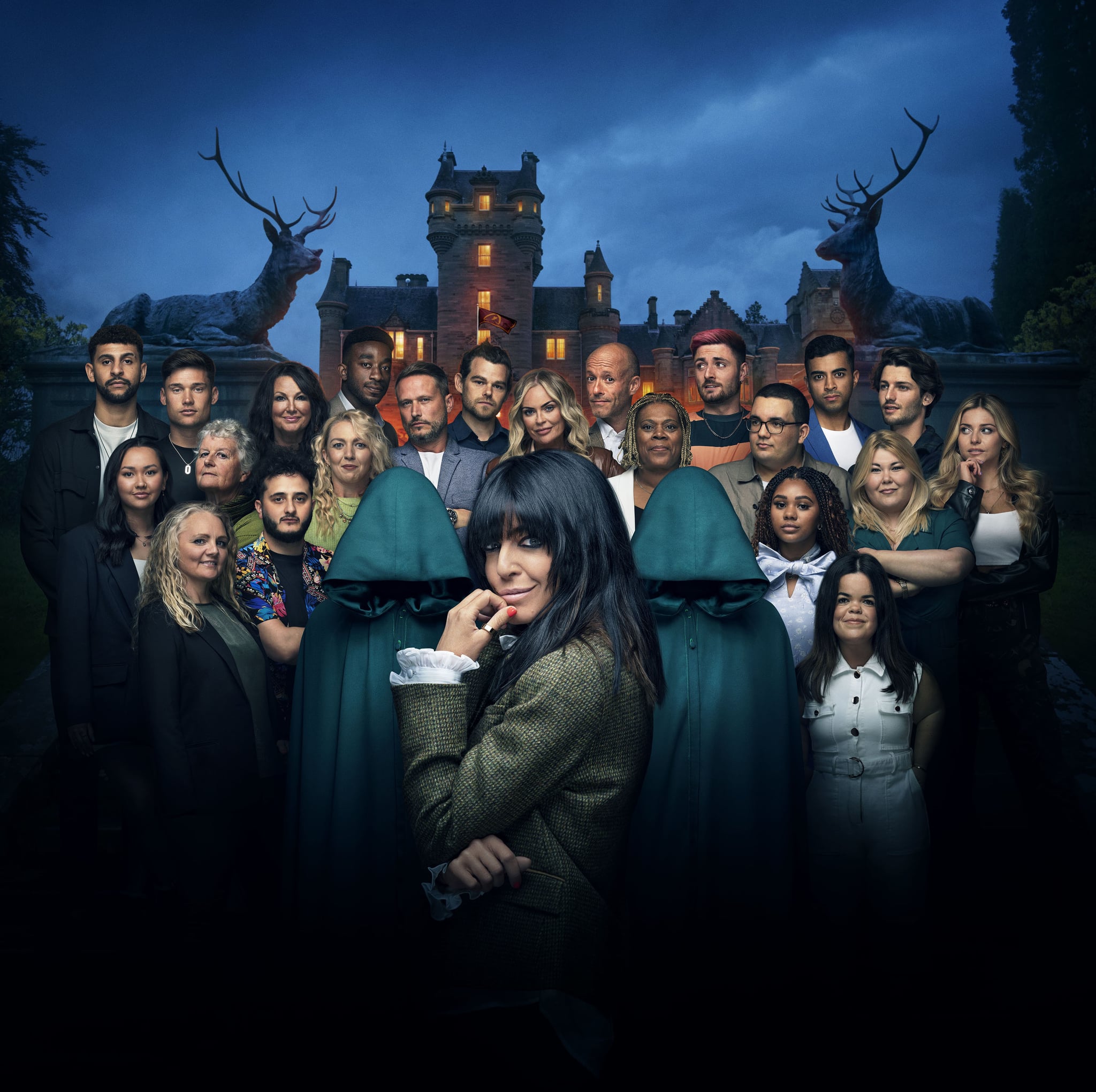 The Traitors,29-11-2022,Claudia Winkleman and(L-R) Theo, Alyssa, Nicky, Aaron, Andrea, Wilfred, Amanda, Maddy, Amos, Kieran, Ivan, Claire, John, Fay, Tom, Rayan, Aisha, Imran, Meryl, Hannah, Matt, Alex.,**PICTURE UNDER STRICT EMBARGO FOR PUBLICATION UNTIL 19:30 HOURS 16/11/2022****The Traitors is a new reality competition series built on strategy and suspicion, filmed in the Scottish Highlands. A team of players will compete in a series of missions. The more missions they win, the bigger the prize pot. However, amongst the players lie the Traitors. The Traitors will meet in secret and decide who to eliminate of their fellow players known as the Faithfuls. The aim of the Traitors is to stay undetected until the end of the game. Whilst trying to avoid being eliminated, the Faithfuls must figure out who is a Traitor and vote them out so they can share the money between the remaining Faithfuls. However, if any Traitors make it to the end, they will steal the prize money for themselves. Throughout the season, there will be twists, turns and surprises for the players. A game of trust and treachery do you have what it takes to play?The Traitors is produced for the BBC by Studio Lambert Associates.,Studio Lambert Associates,Mark Mainz