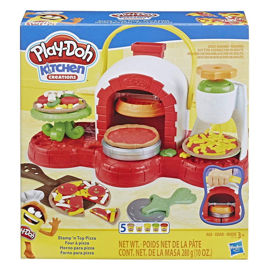 Play-Doh Stamp 'n Top Pizza Oven Toy with 5 Non-Toxic Play-Doh Colours