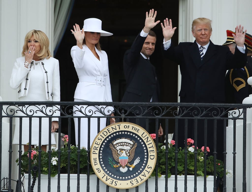 Melania Trump White Hat and Michael Kors Suit 2018